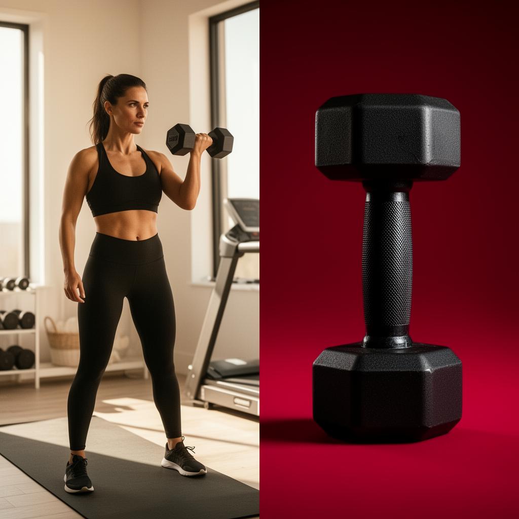 Woman lifting a dumbbell